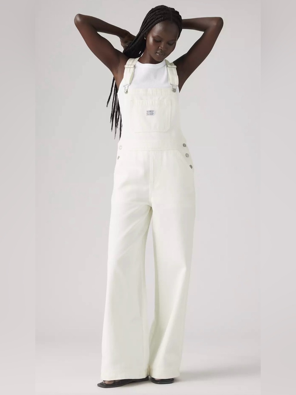 Levi’s Wide-Leg Cream Women's Overalls